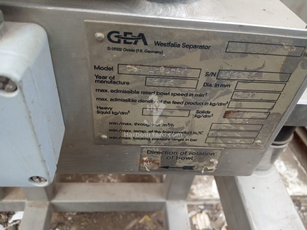 GEA Westfalia CSA 1-06-475 Separator